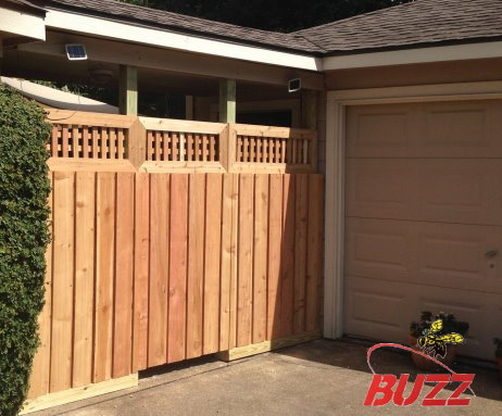 Wood Fence at Garage